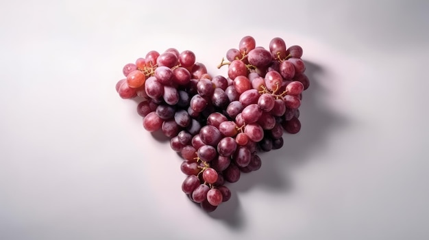 Foto uvas en forma de corazón