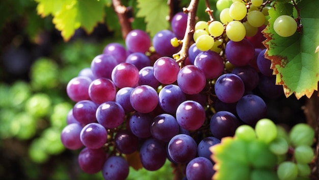 uvas en el jardín listas para la cosecha