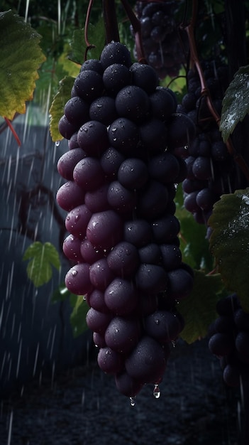 Uvas bajo la lluvia fondos de pantalla