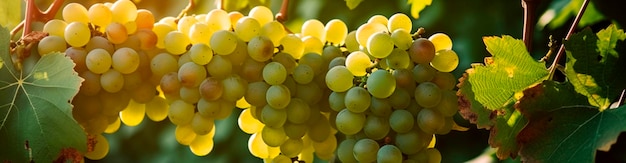 Uvas maduras en las ramas del jardín IA generativa