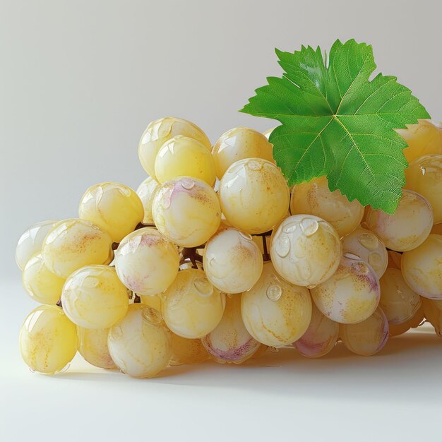 uvas maduras sobre un fondo blanco