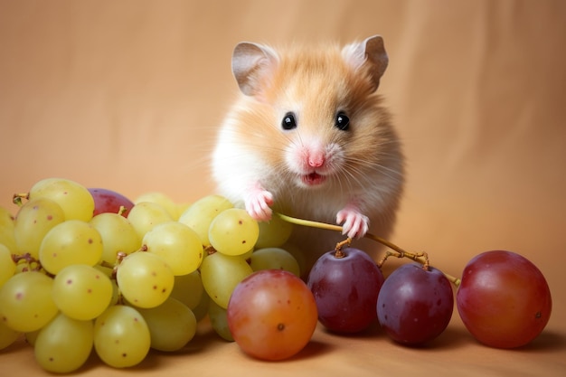 Uvas nutricionais saudáveis para roedores para hamster