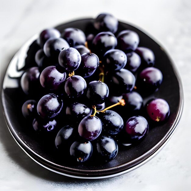 las uvas en un plato