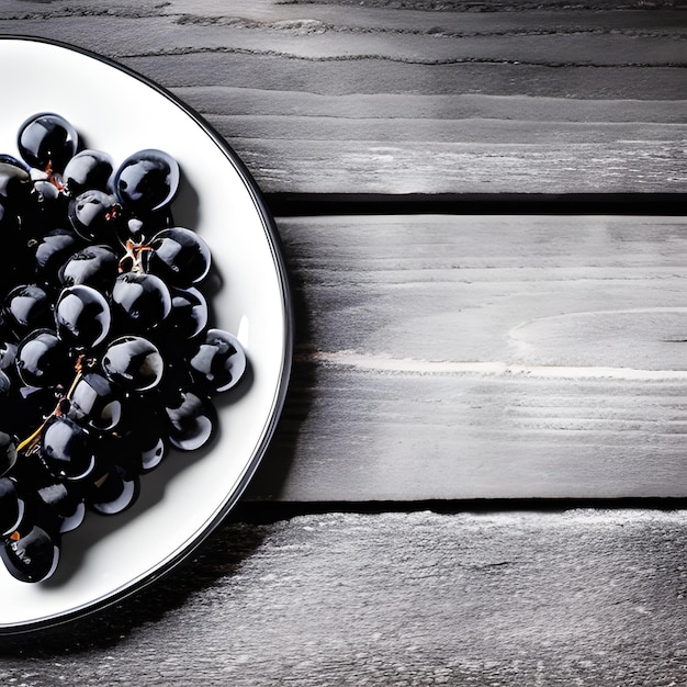 las uvas en un plato