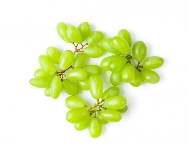 Uvas verdes aisladas