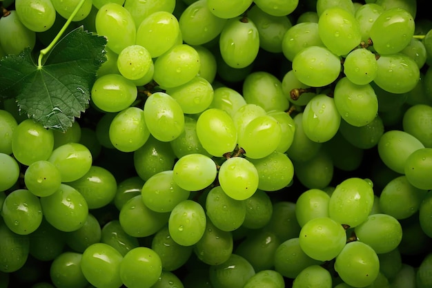 Uvas verdes como textura.