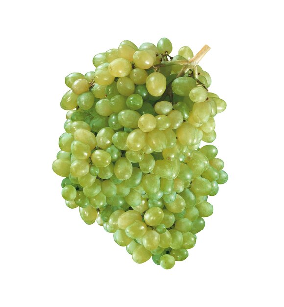 Foto uvas verdes frescas aisladas en blanco