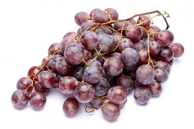 Uvas vermelhas ou rosa em branco