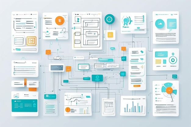 UX-Flowchart Entwicklung von Anwendungen Prototyp-Design Benutzererfahrung Konzept