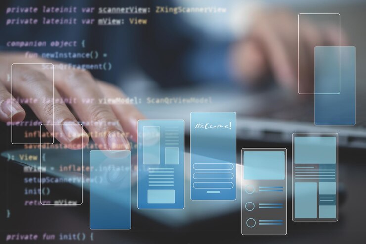 Foto ux ui aplicaciones móviles interfaz de usuario diseña concepto de desarrollo de tecnología de software digital diseñador gráfico planificación del proceso de aplicación