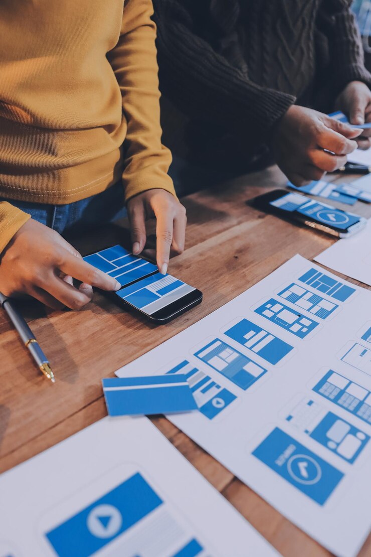 Foto ux ui y tecnología de desarrollo de programación