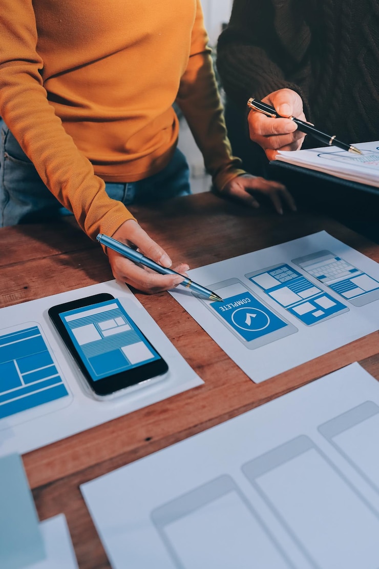 Foto ux ui y tecnología de desarrollo de programación