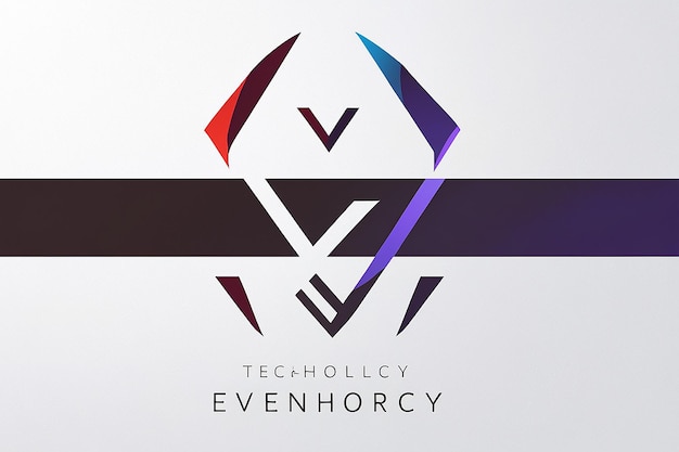 V Diseño abstracto de la tecnología del logotipo