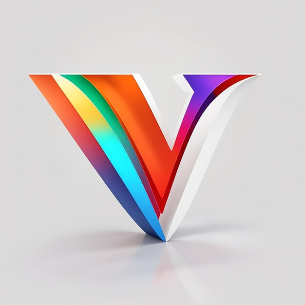 V letra logotipo modelo vetor ícone ilustração design ai gerado