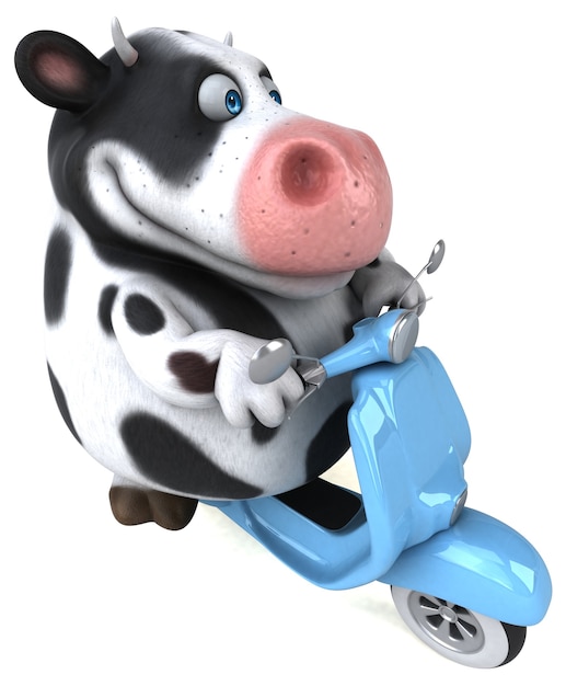 Vaca divertida - Ilustración 3D