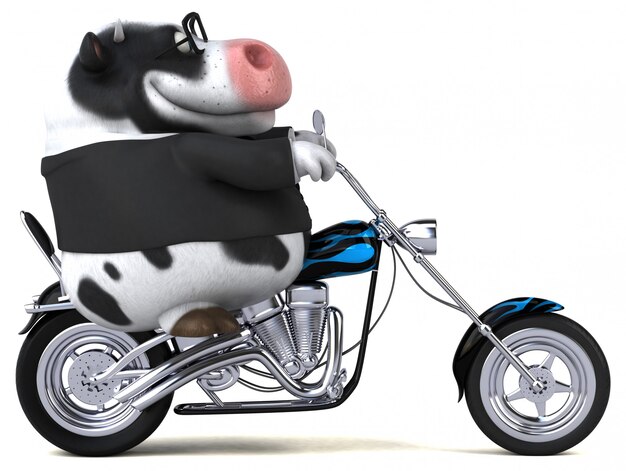 Vaca divertida - Ilustración 3D