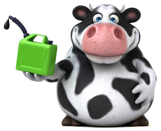 Vaca divertida - Ilustración 3D