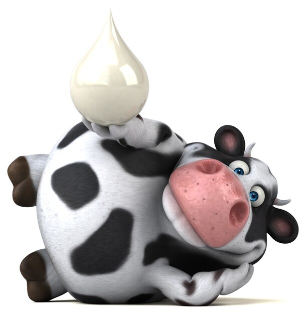 Vaca divertida - Ilustración 3D