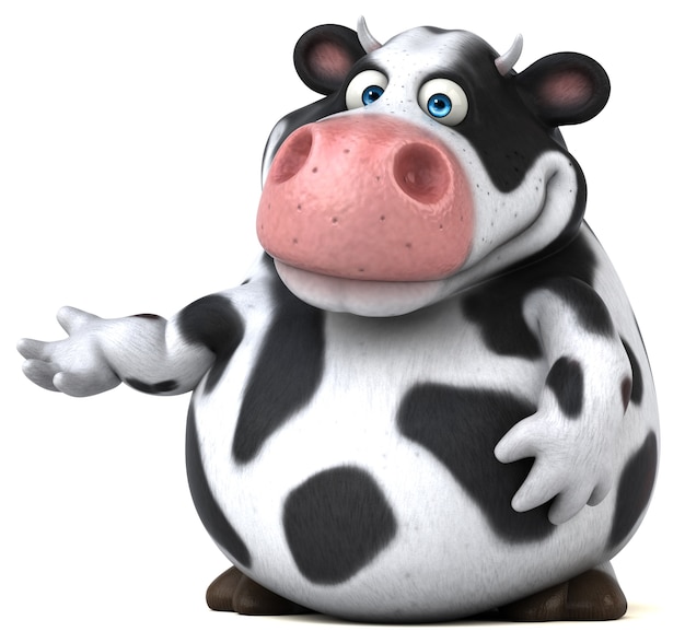 Vaca divertida - Ilustración 3D