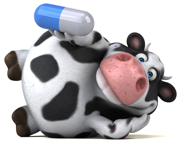 Vaca divertida - Ilustración 3D