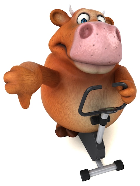 Vaca divertida - Ilustración 3D