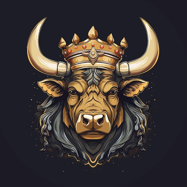 vaca enojada con una corona
