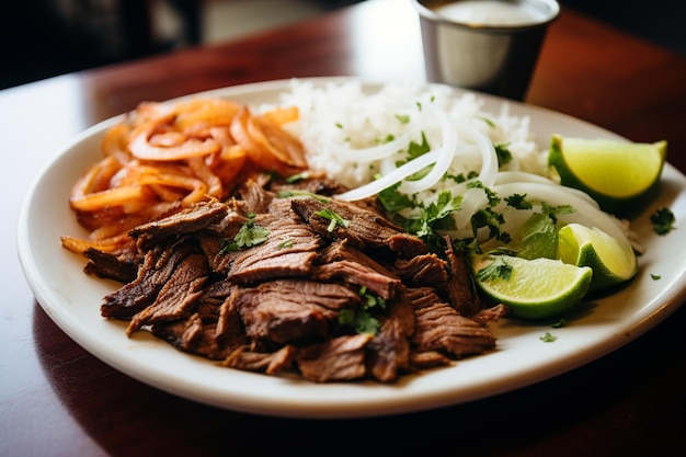 Vaca Frita cubano filete frito triturado con cebollas y lima