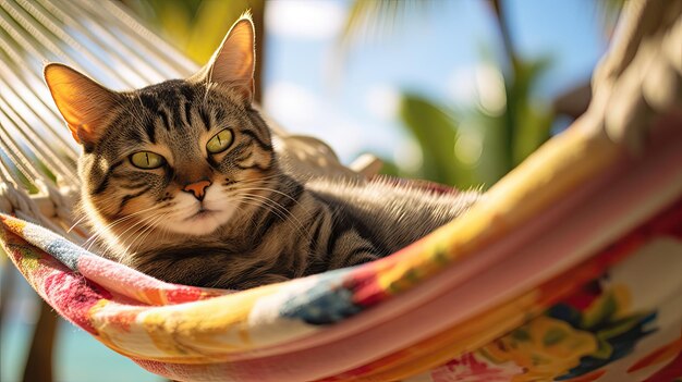 Foto las vacaciones del gato meow