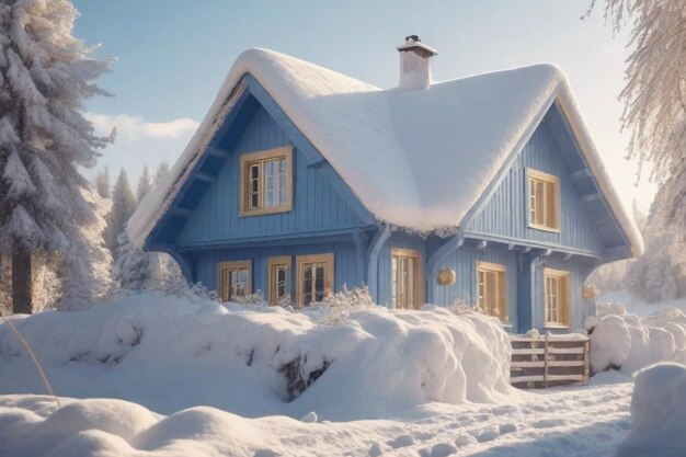 vacaciones de invierno acogedoras estilo cabaña inglesa pueblo vacaciones de inverno acogedor invierno ai generado