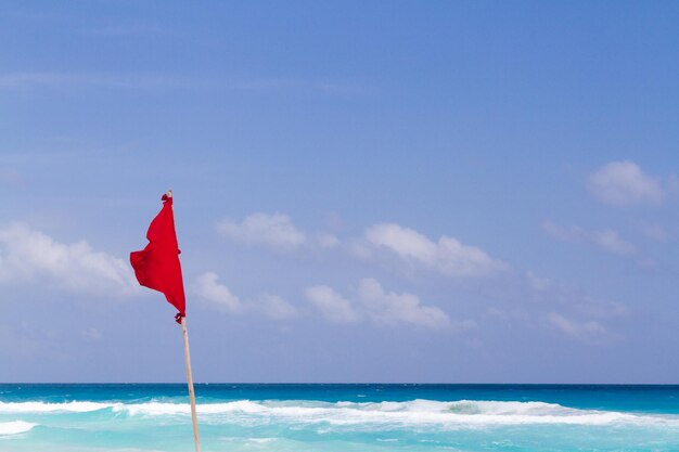 Foto de vacaciones en la playa del mar caribe.