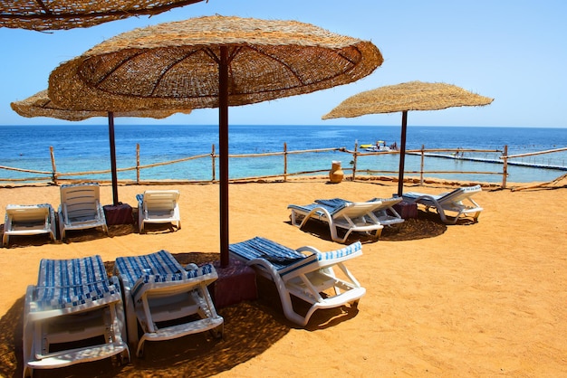 Vacaciones en la playa del Mar Rojo en Egipto
