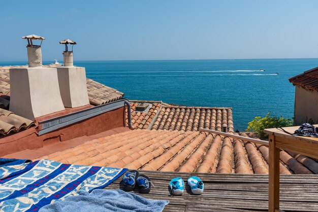 Vacaciones de verano en la costa mediterránea del sur de Francia en Antibes