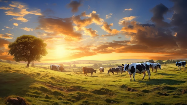 Vacas de fazenda moem