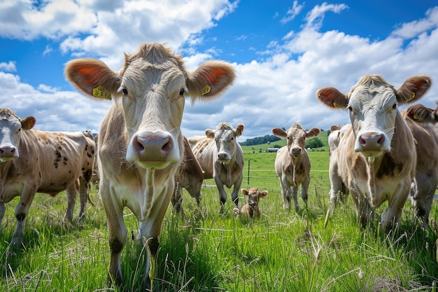 Vacas en una granja