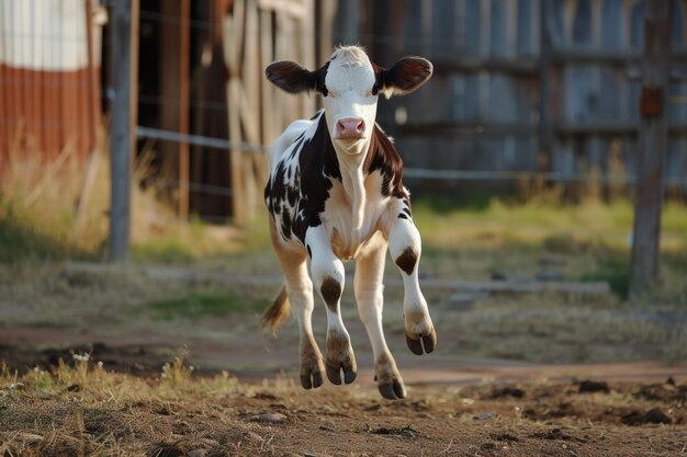 Foto vacas en la industria lechera de la granja