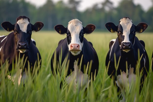 vacas en la industria lechera de la granja