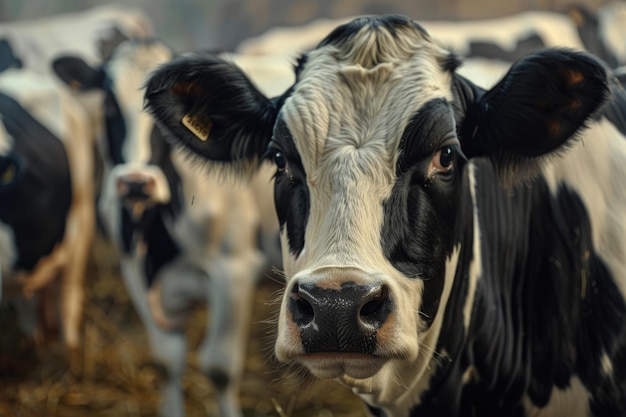 Vacas lecheras en una granja