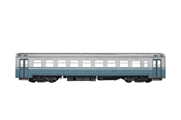 vagão de trem de passageiros isolado em fundo branco