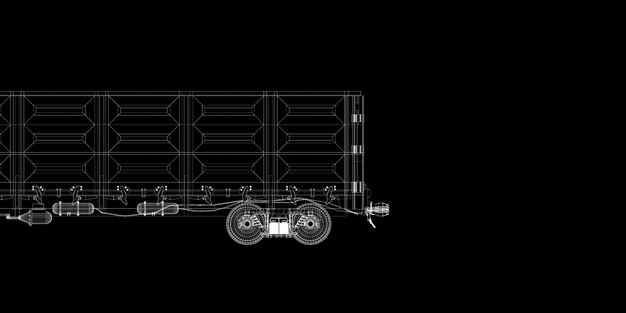 Foto vagon de mercadorias, estrutura do vagão ferroviário, modelo de arame