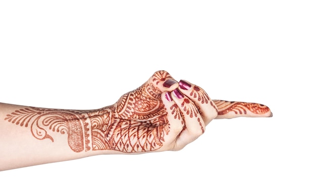 Vajra mudra com henna