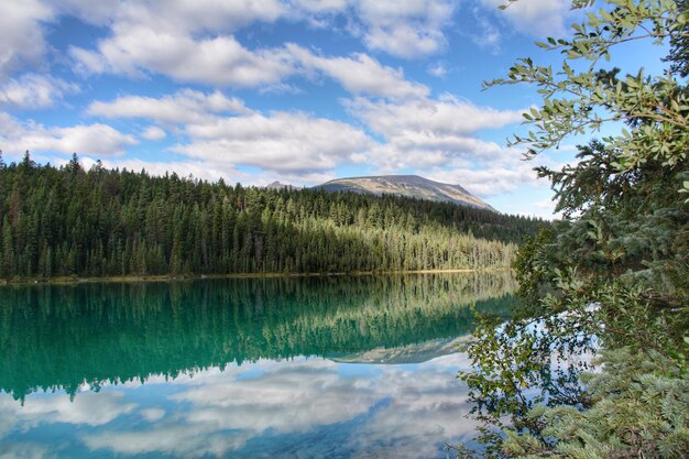 Foto vale dos cinco lagos parque nacional jasper ab canadá