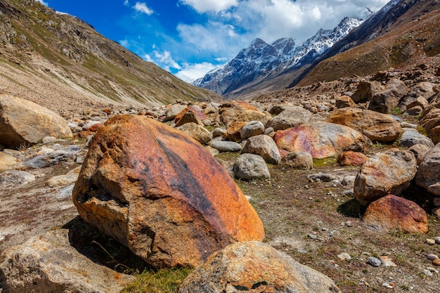 Vale lahaul na índia, himalaia, índia