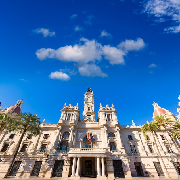 Valencia Ayuntamiento-Rathaus, das Spanien errichtet