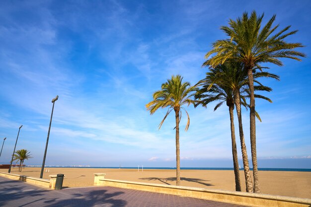 Valencia La Malvarrosa-Strandarenen Spanien