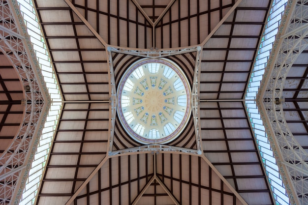 Valencia Mercado Mercado central cúpula interior detalle España