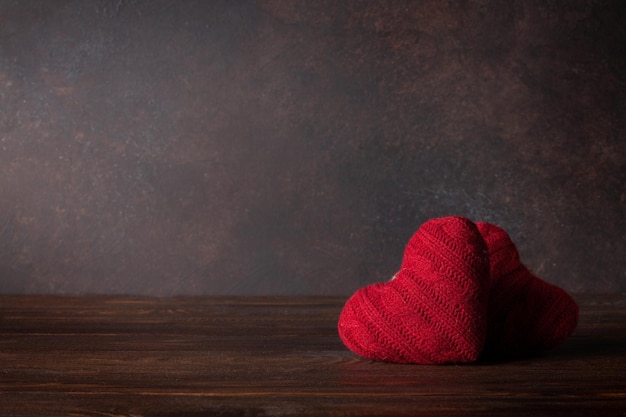 Valentim Cartão do dia com corações vermelhos