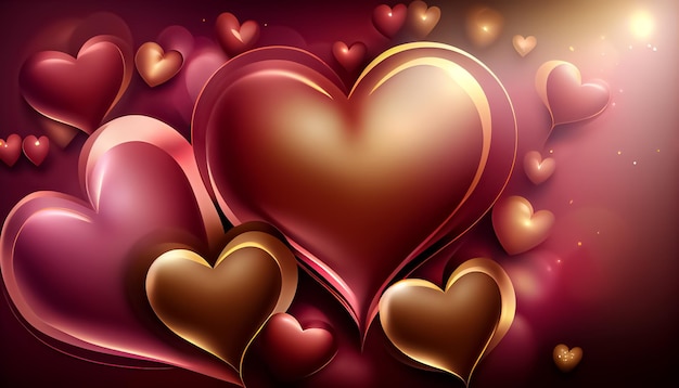 Valentine Hintergrund mit Herzen