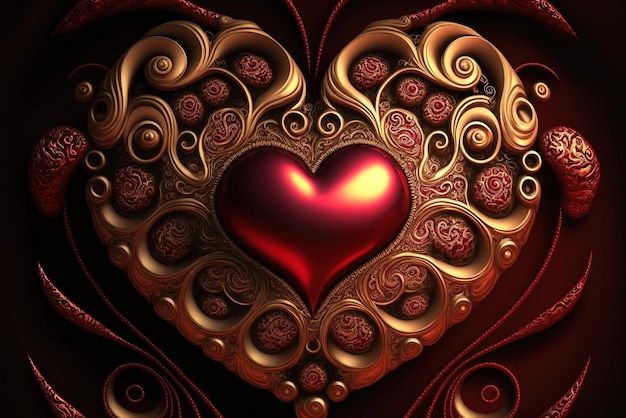 Valentine Love Heart Romance Wallpaper Art Background