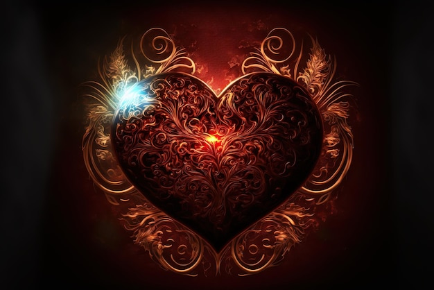 Valentine Love Heart Romance Wallpaper Art Background