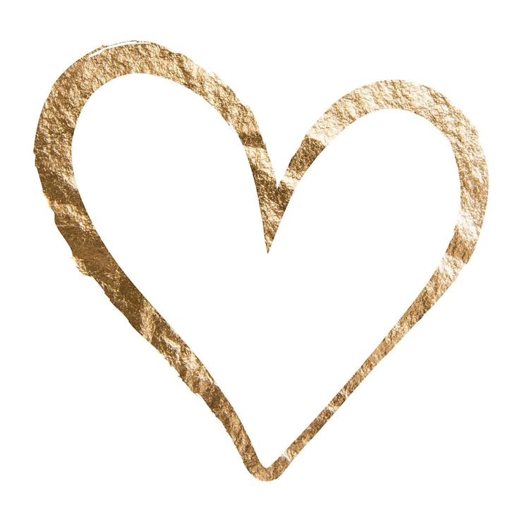Foto valentines coração adesivo png ouro ilustração estética em fundo transparente